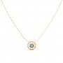 Floral Evil Eye Diamond Necklace