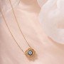 Floral Evil Eye Diamond Necklace