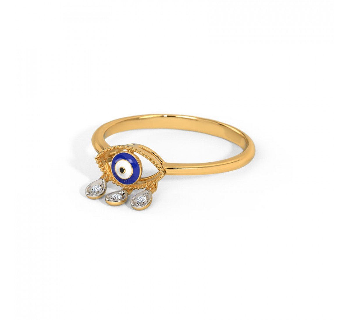 Protective Evil Eye Diamond Ring