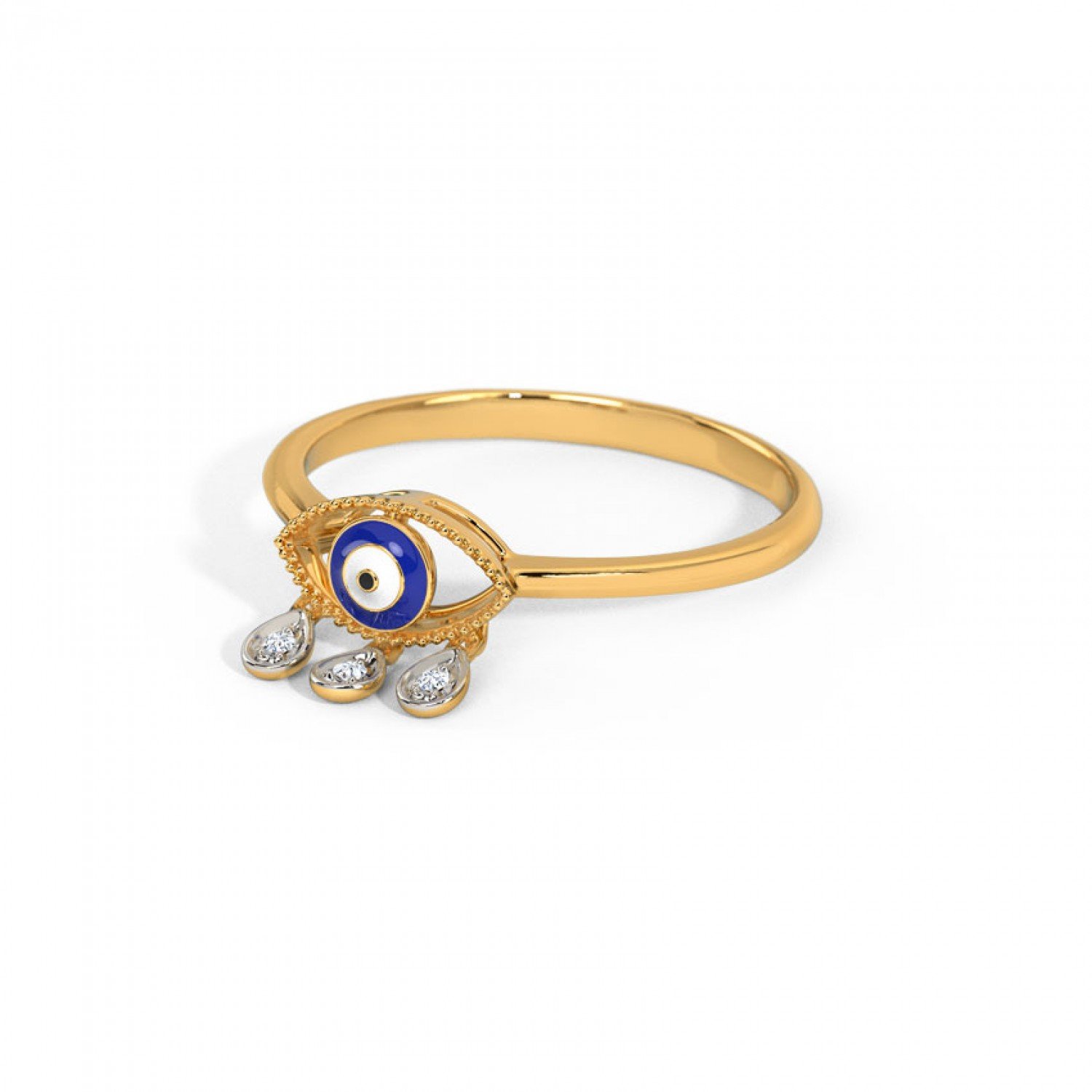 Protective Evil Eye Diamond Ring Protective Evil Eye Diamond Ring
