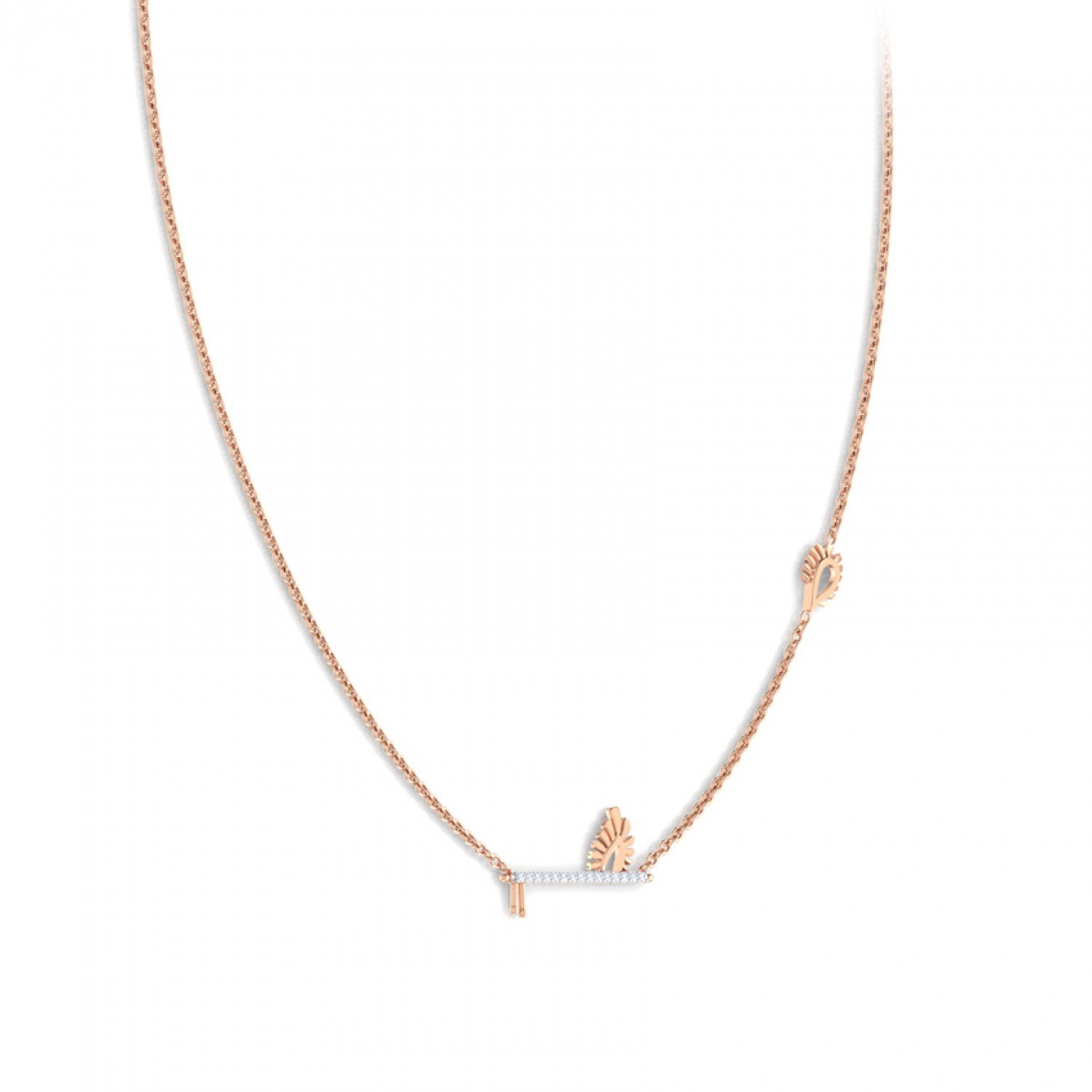 Diamond Krishna Flute Necklace