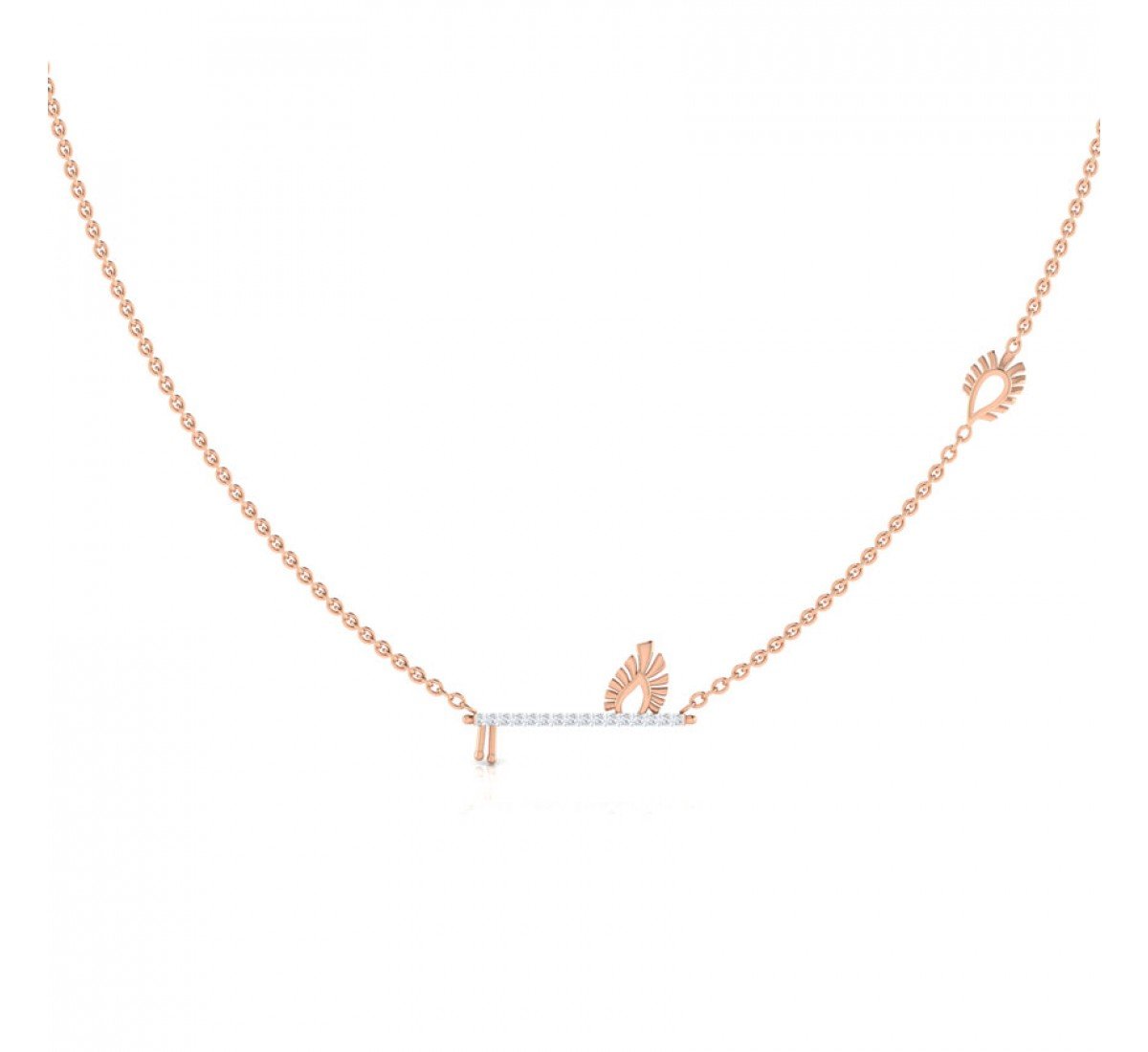 Diamond Krishna Flute Necklace
