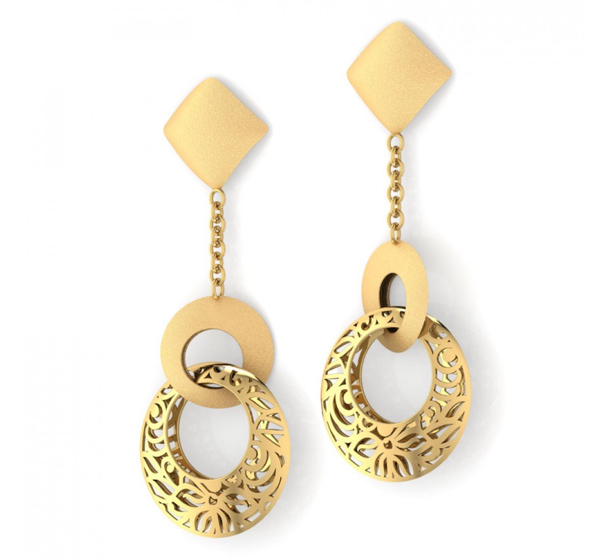 Faelith Gold Drop Earring