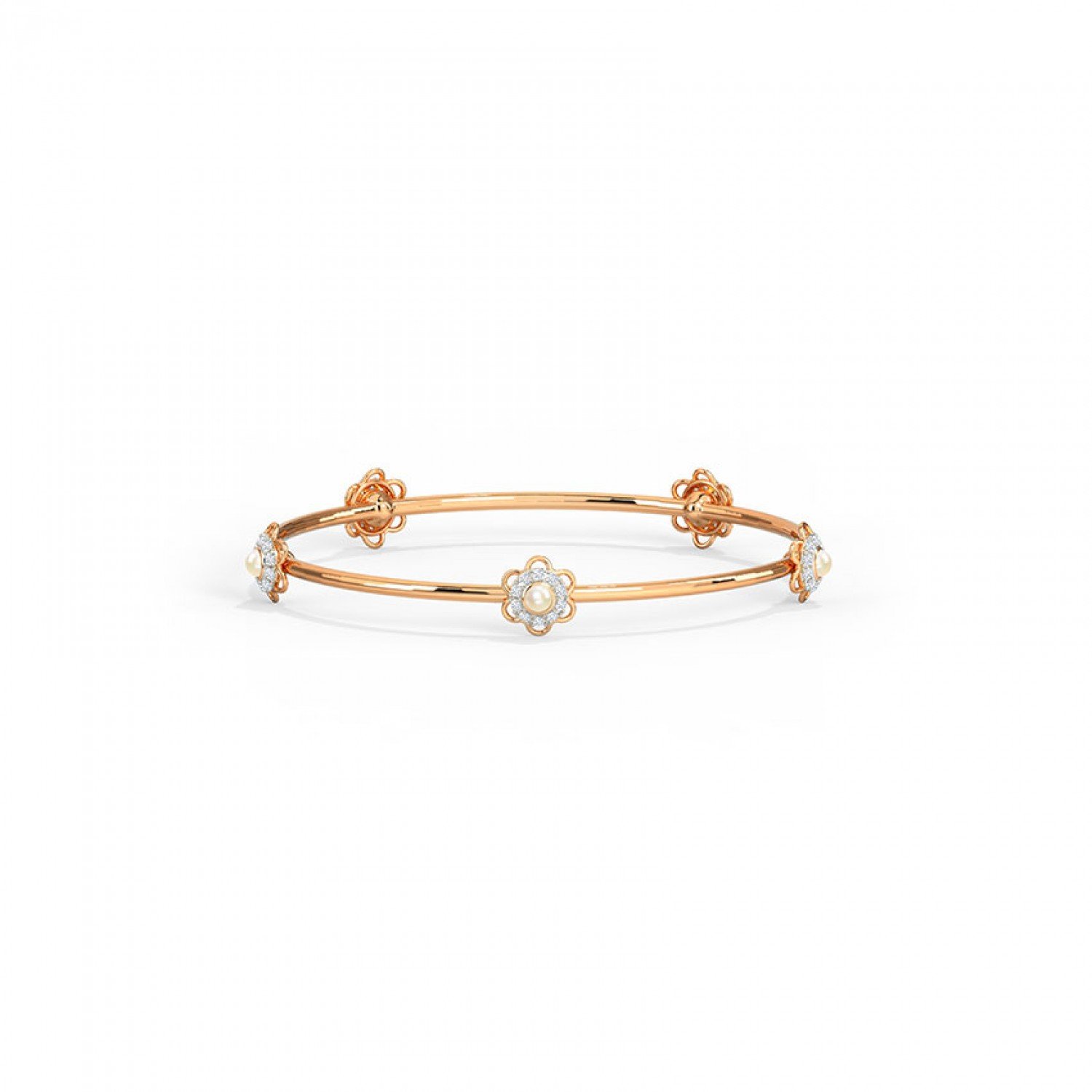Floweret Diamond Bangles
