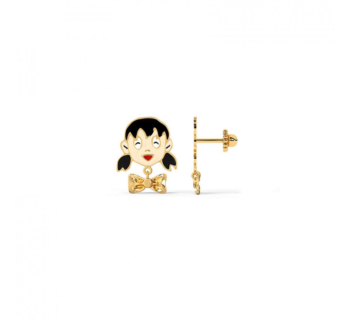 Shizuka Kids Gold Earrings
