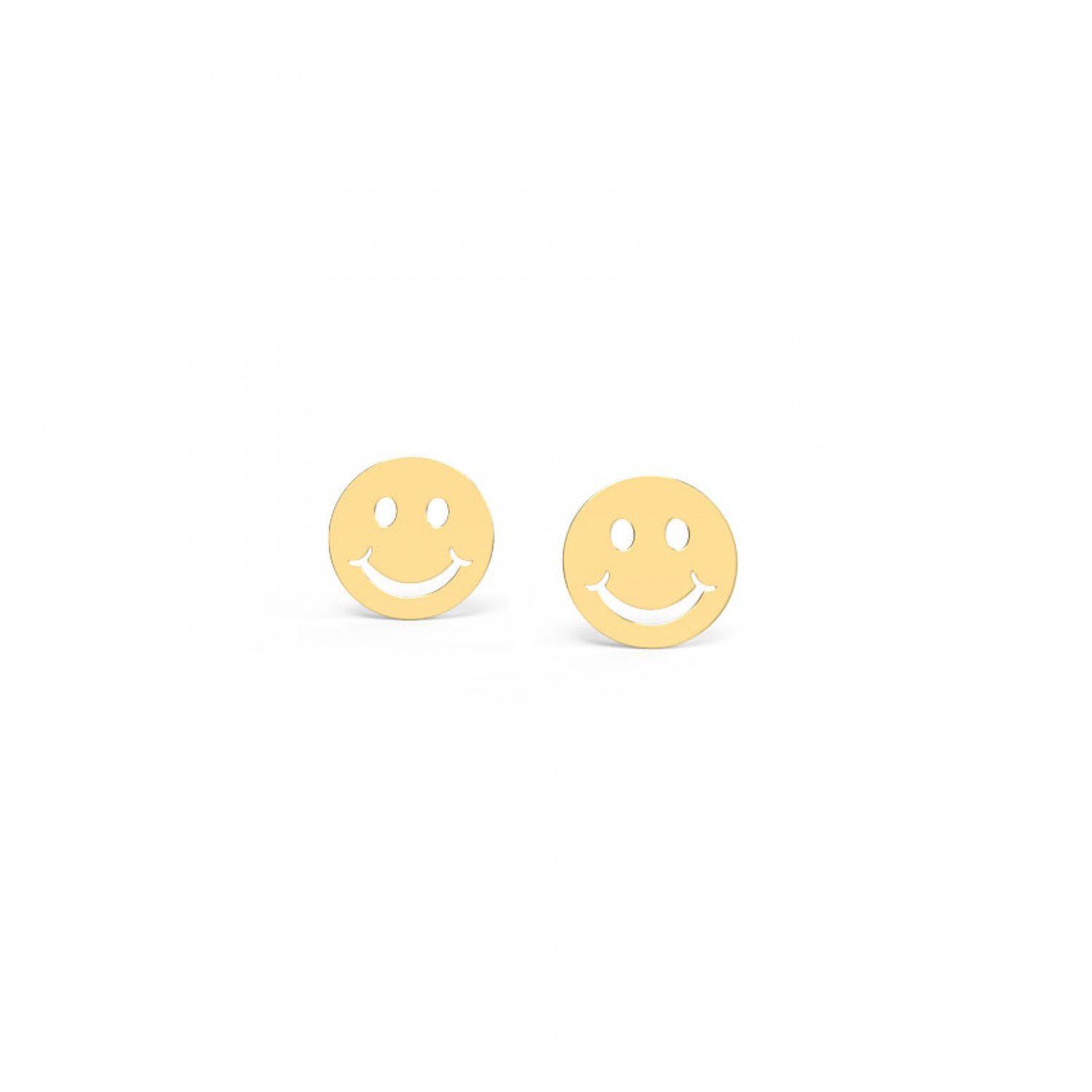 Smiley Kids Gold Earrings