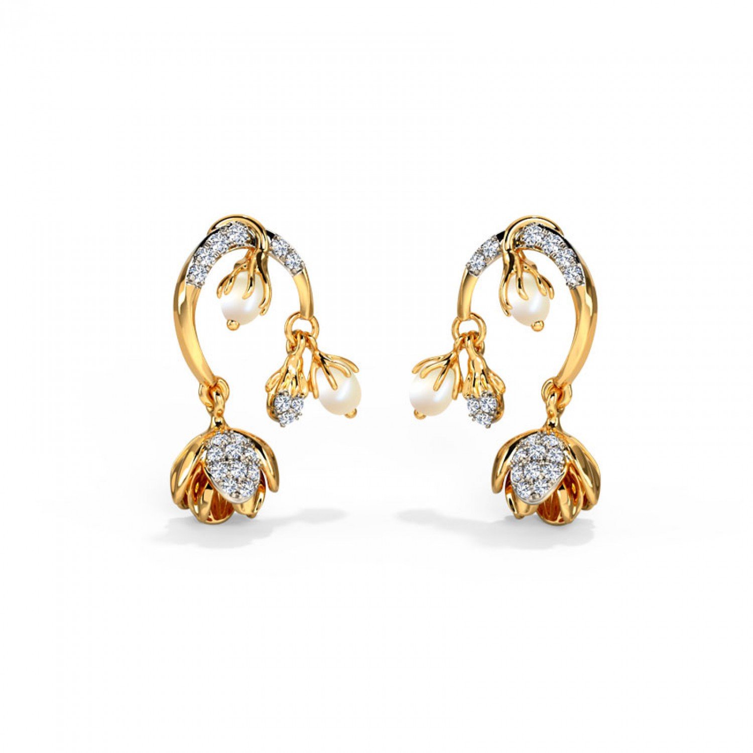 Bellamy Pearl Diamond Earrings