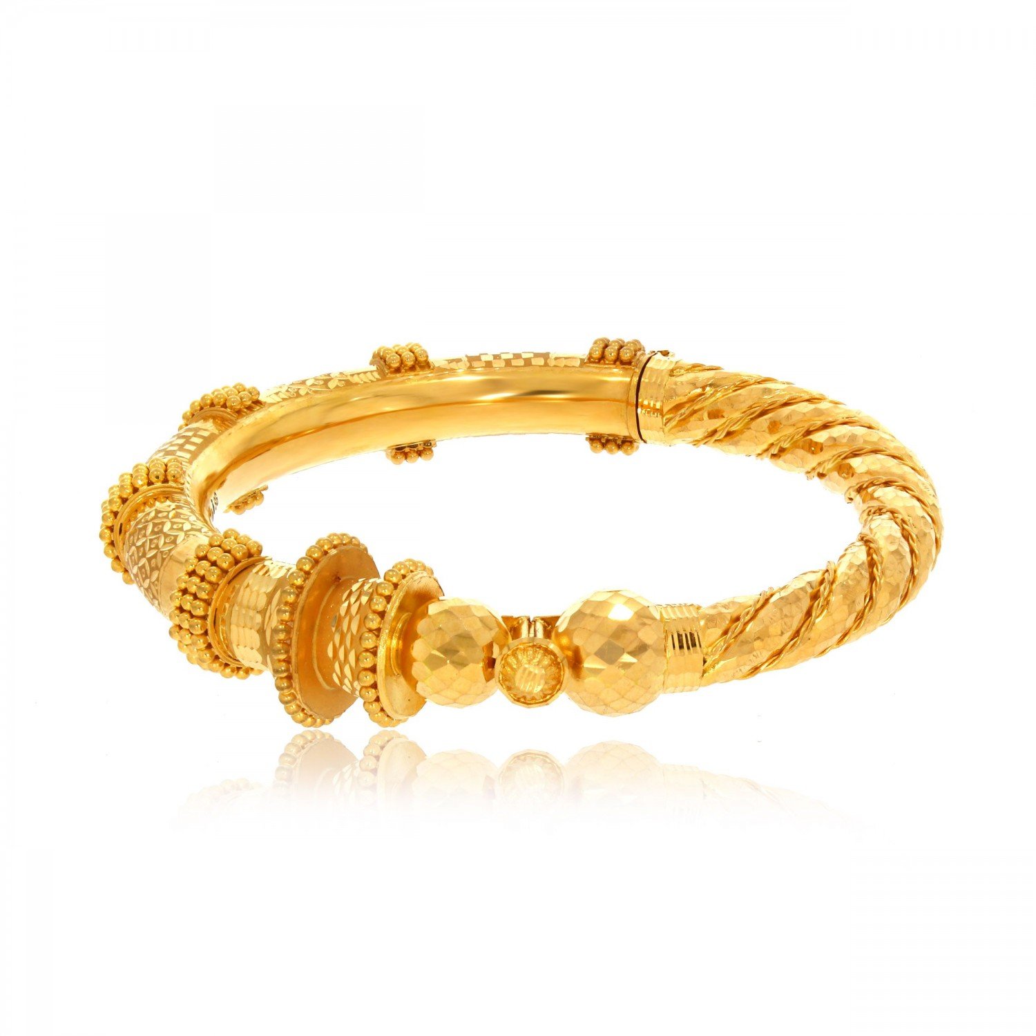 Daksha Twist Gold Bangle