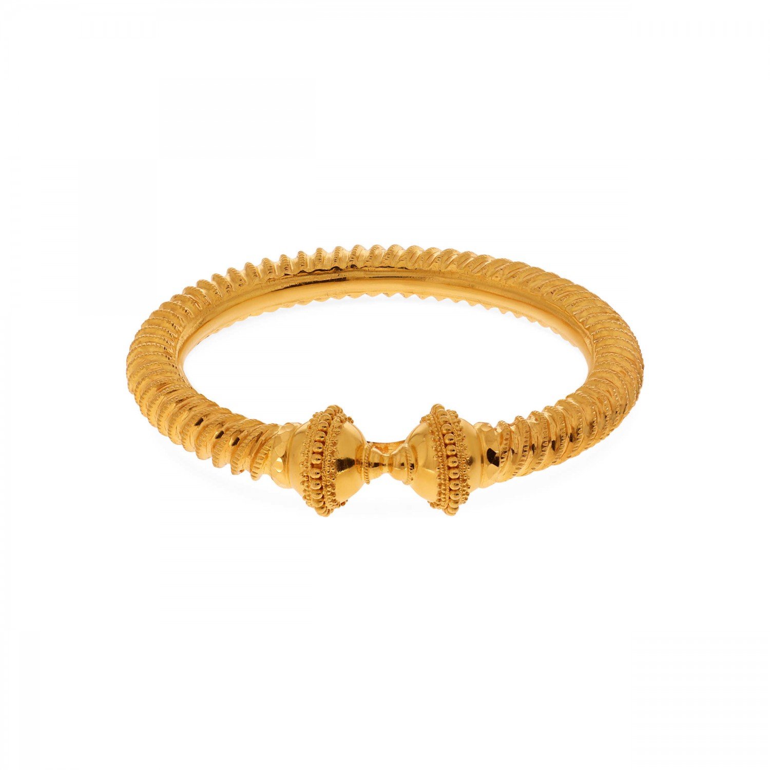 Dhanashree Swirls Gold Mukh Bangle