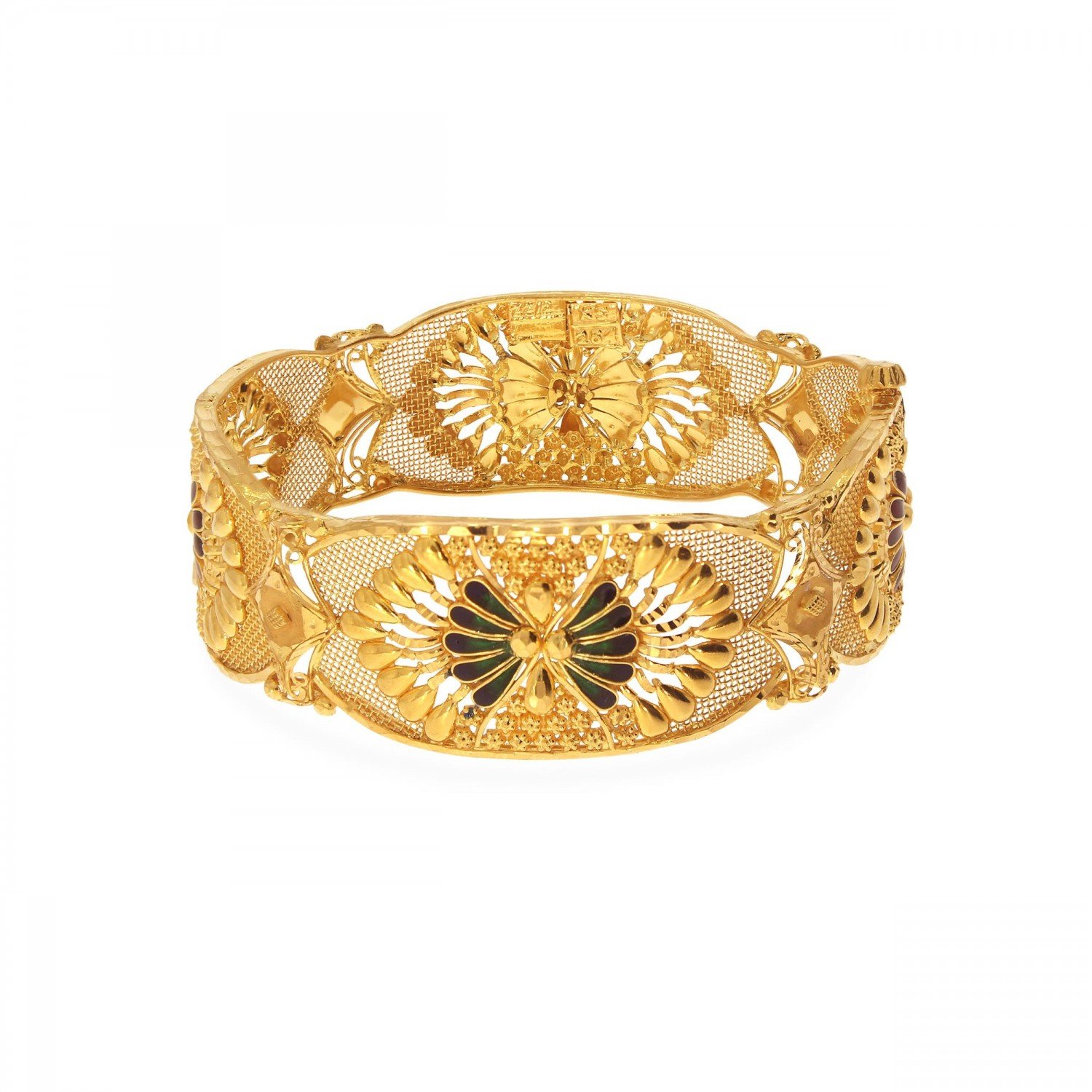 Hamsini Plumes Gold Chur Bangle