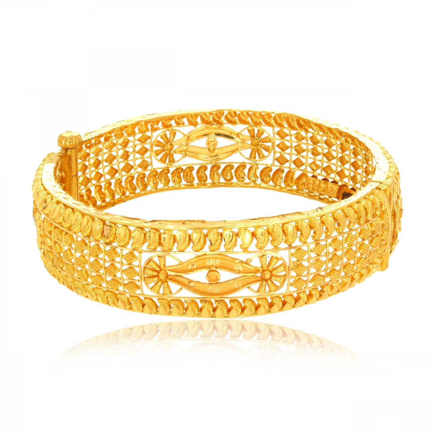 Chavi Eye Craft Gold Chur Bangle