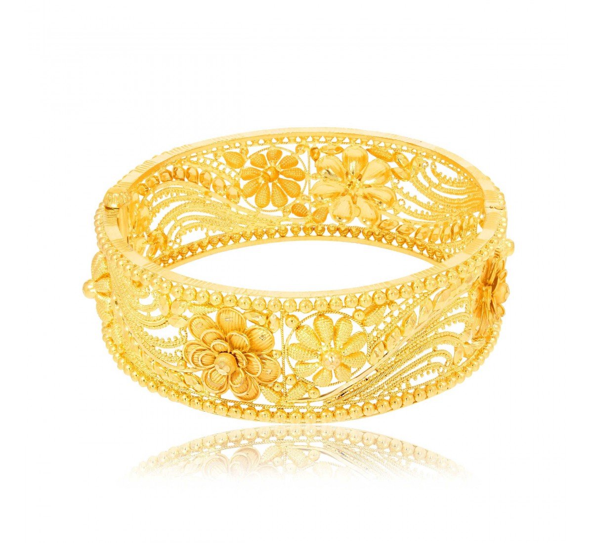 Bhargavi Floral Gold Chur Bangle