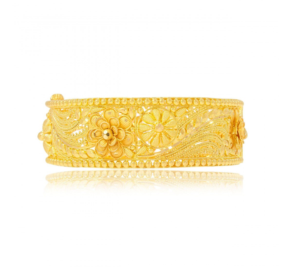 Bhargavi Floral Gold Chur Bangle