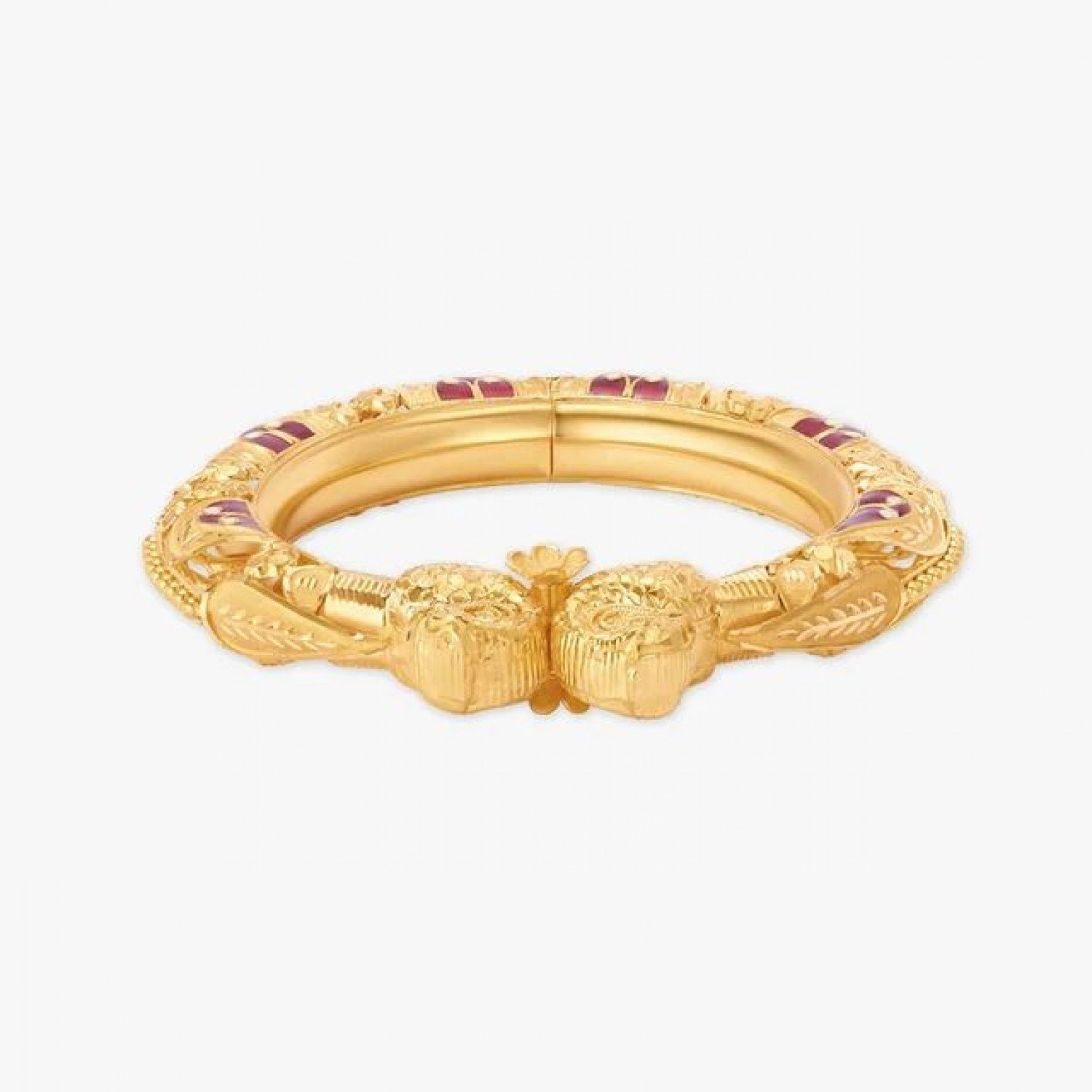 Classical Peacock Head Gold Bangle