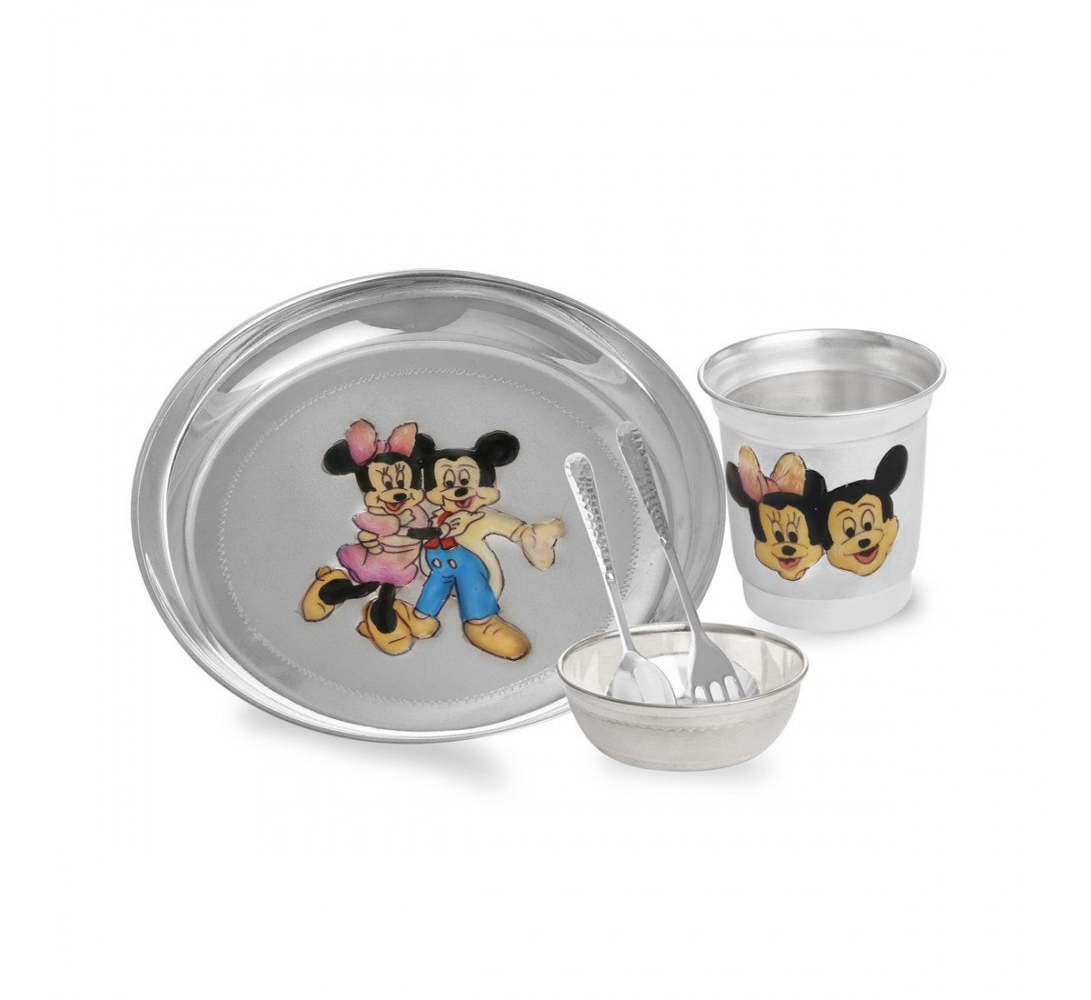 Silver Pair Mickymouse Dinner Set