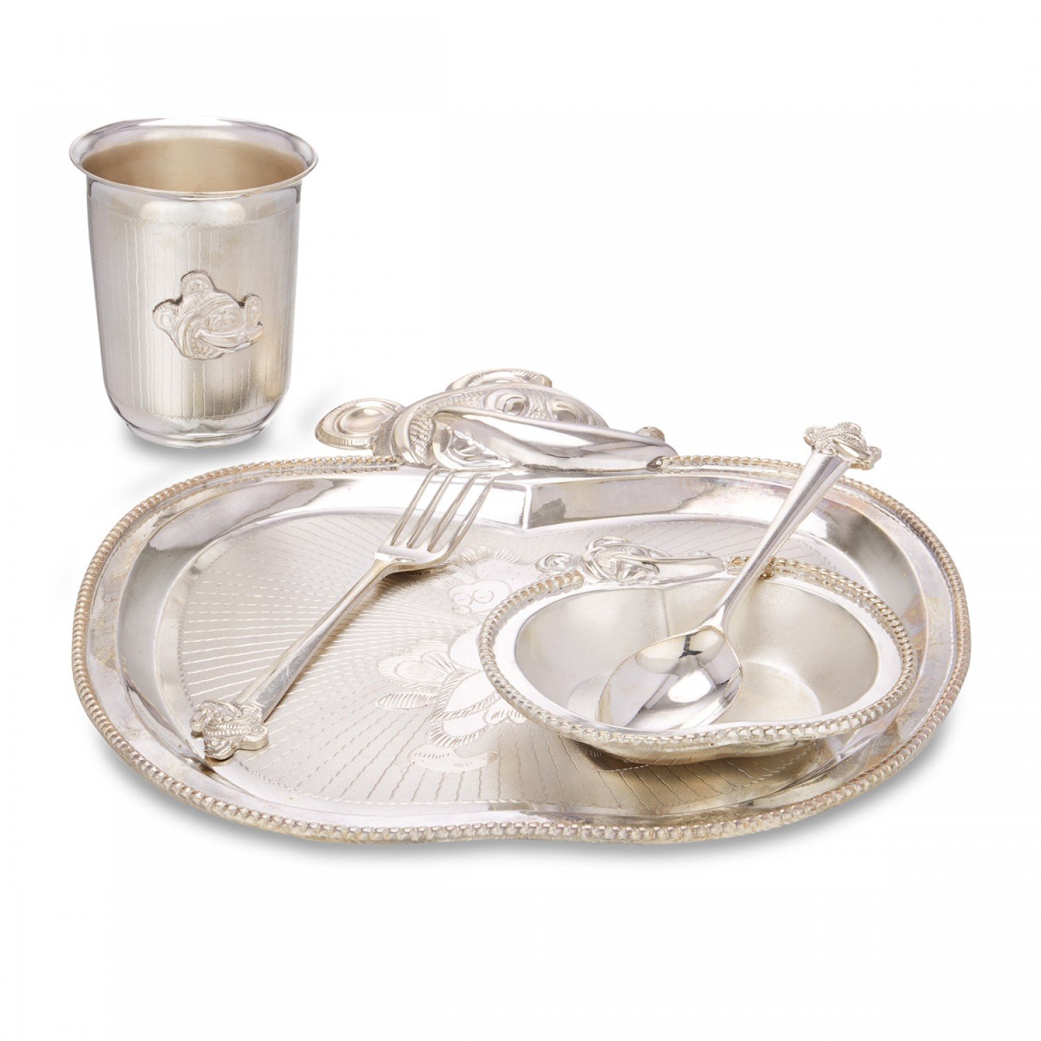 Silver Apple Dinner Set