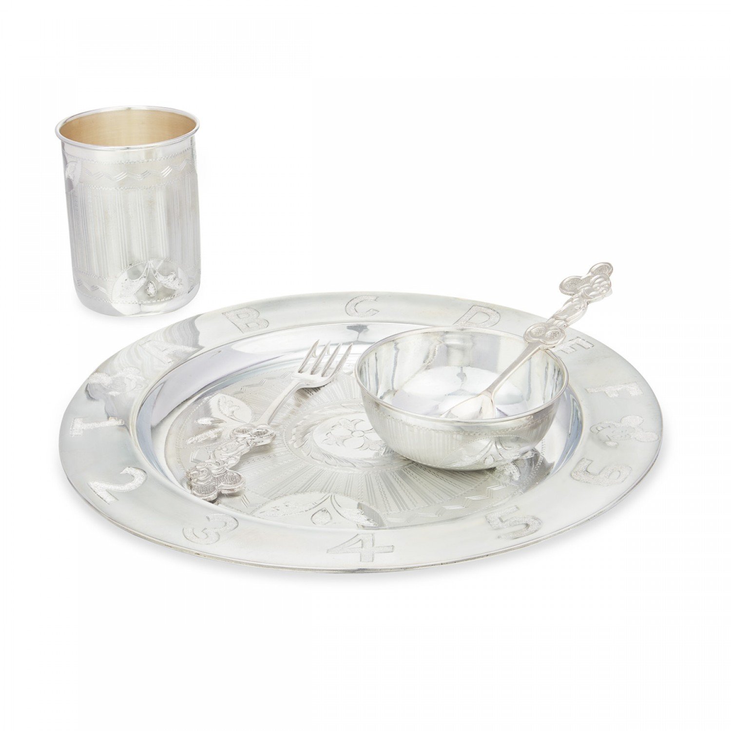Silver Mickey Dinner Set