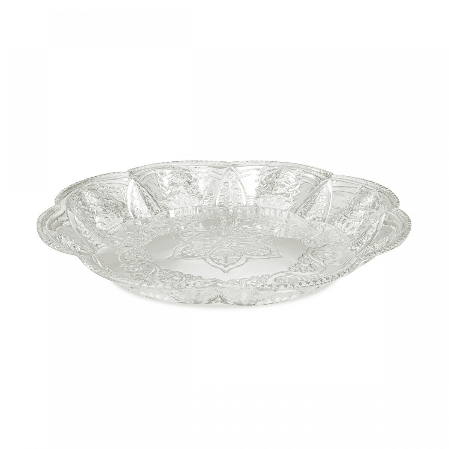 Silver Engraved Ashtalakshmi Plate