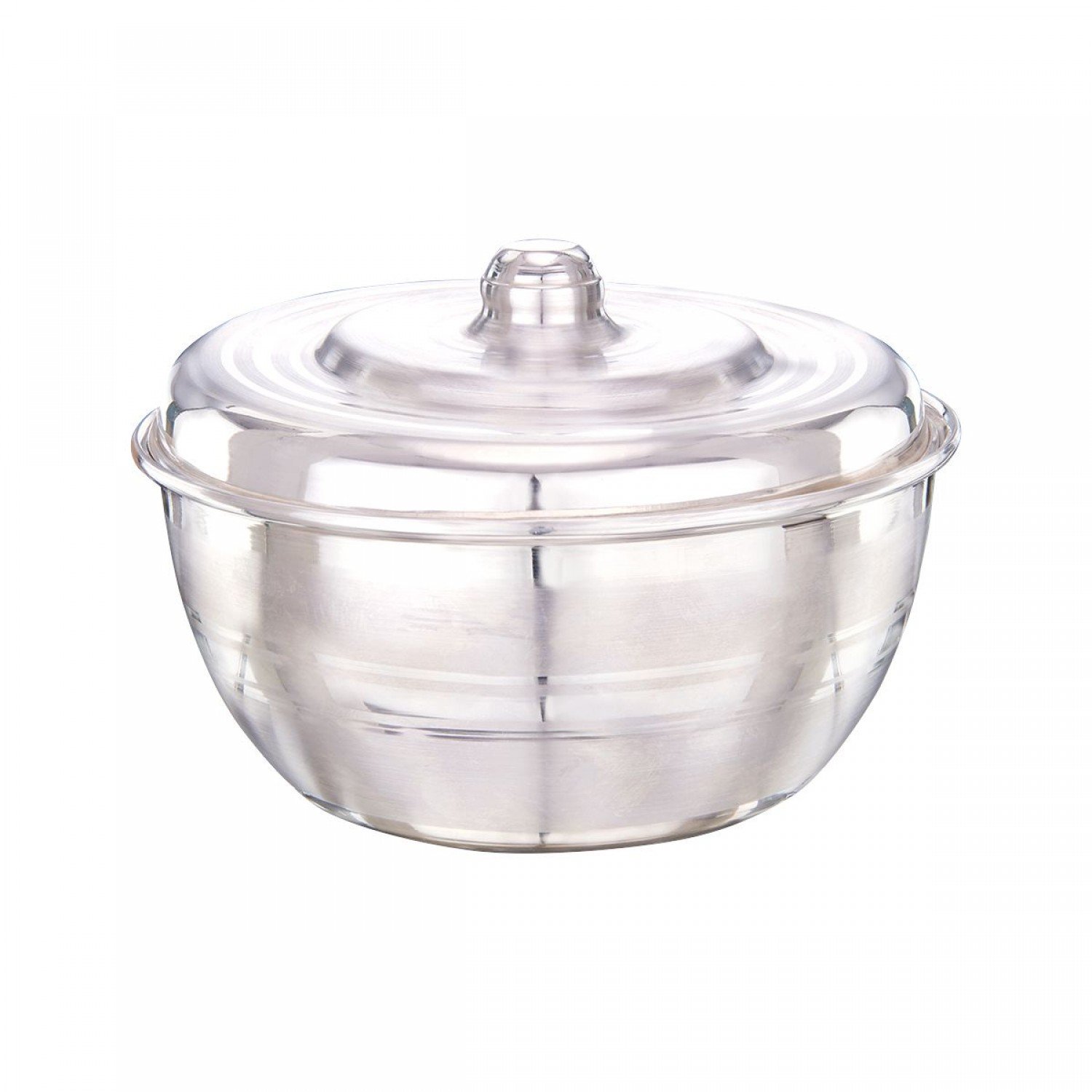 Silver Plain Bowl With Lid