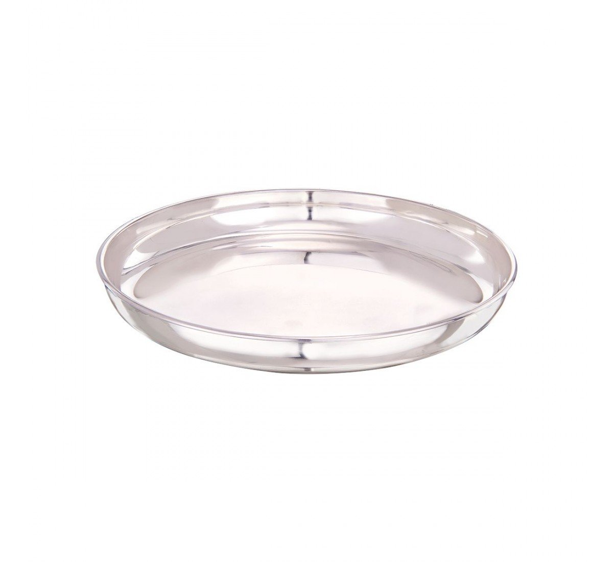 Silver Round Plain Plate