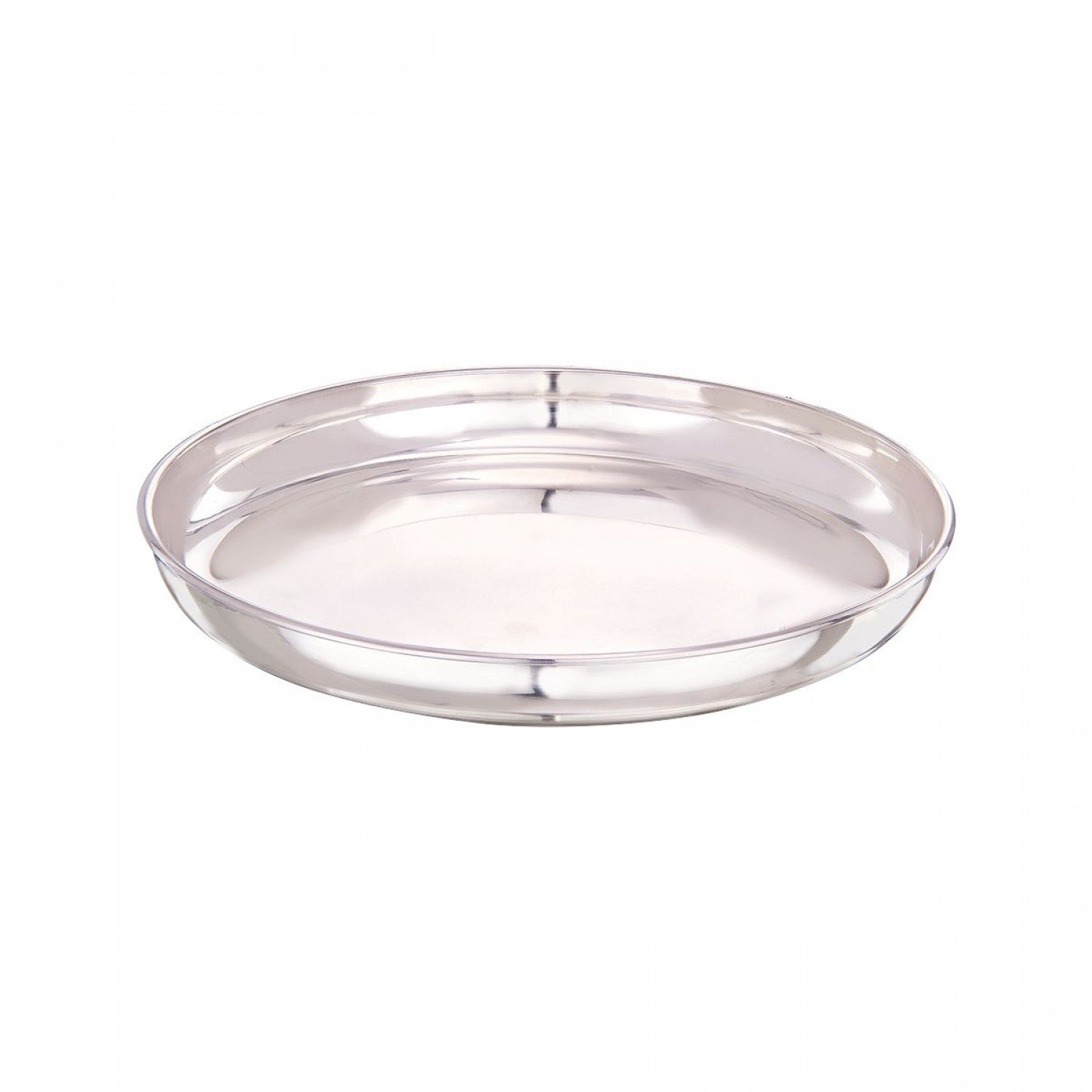 Silver Round Plain Plate