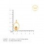 Gold Sparkly Zircon Pendant With Link Chain