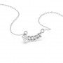 Silver Leaf Solitaire Necklace