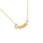 Gold Leaf Solitaire Necklace