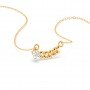 Gold Leaf Solitaire Necklace