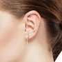 Rose Gold Floreal Zircon Studded Earrings