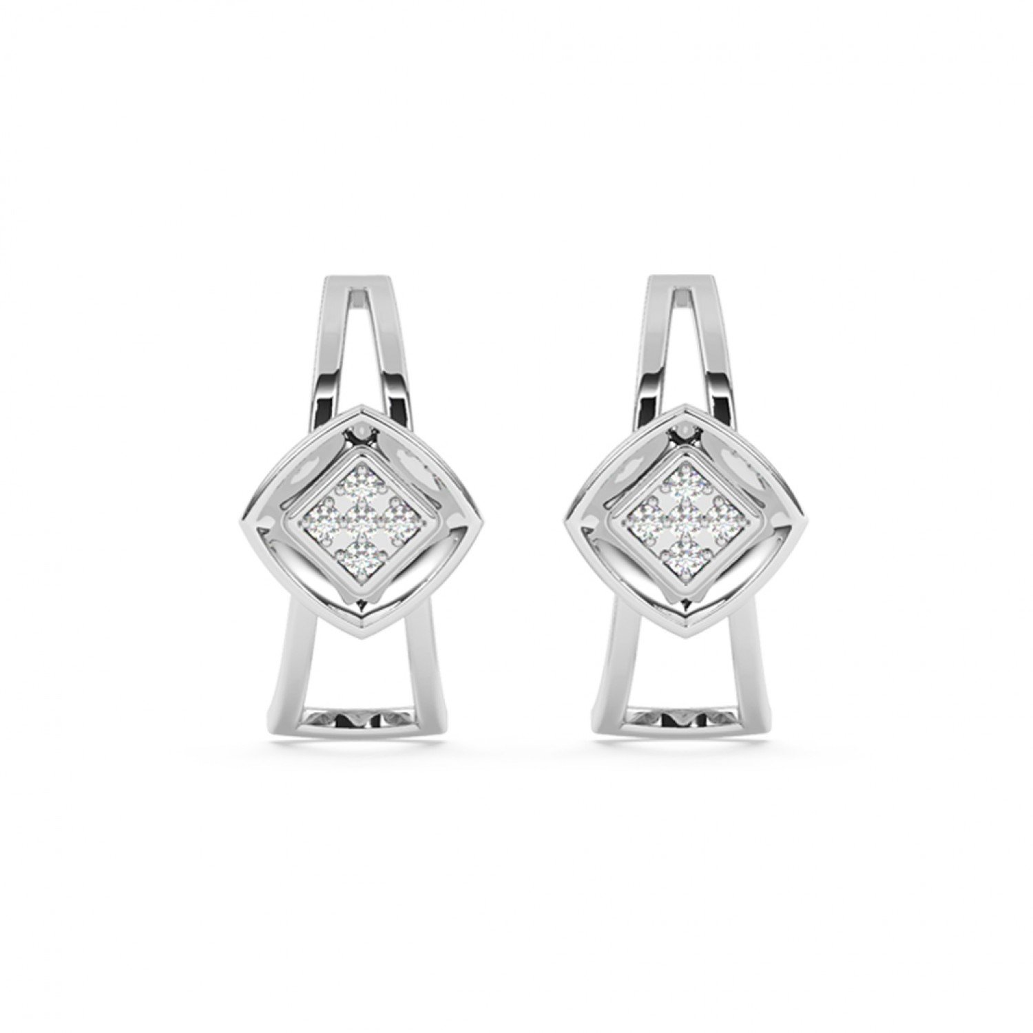 Silver Half Hoop Earrings Silver Half Hoop Earrings