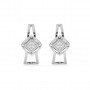 Silver Half Hoop Earrings