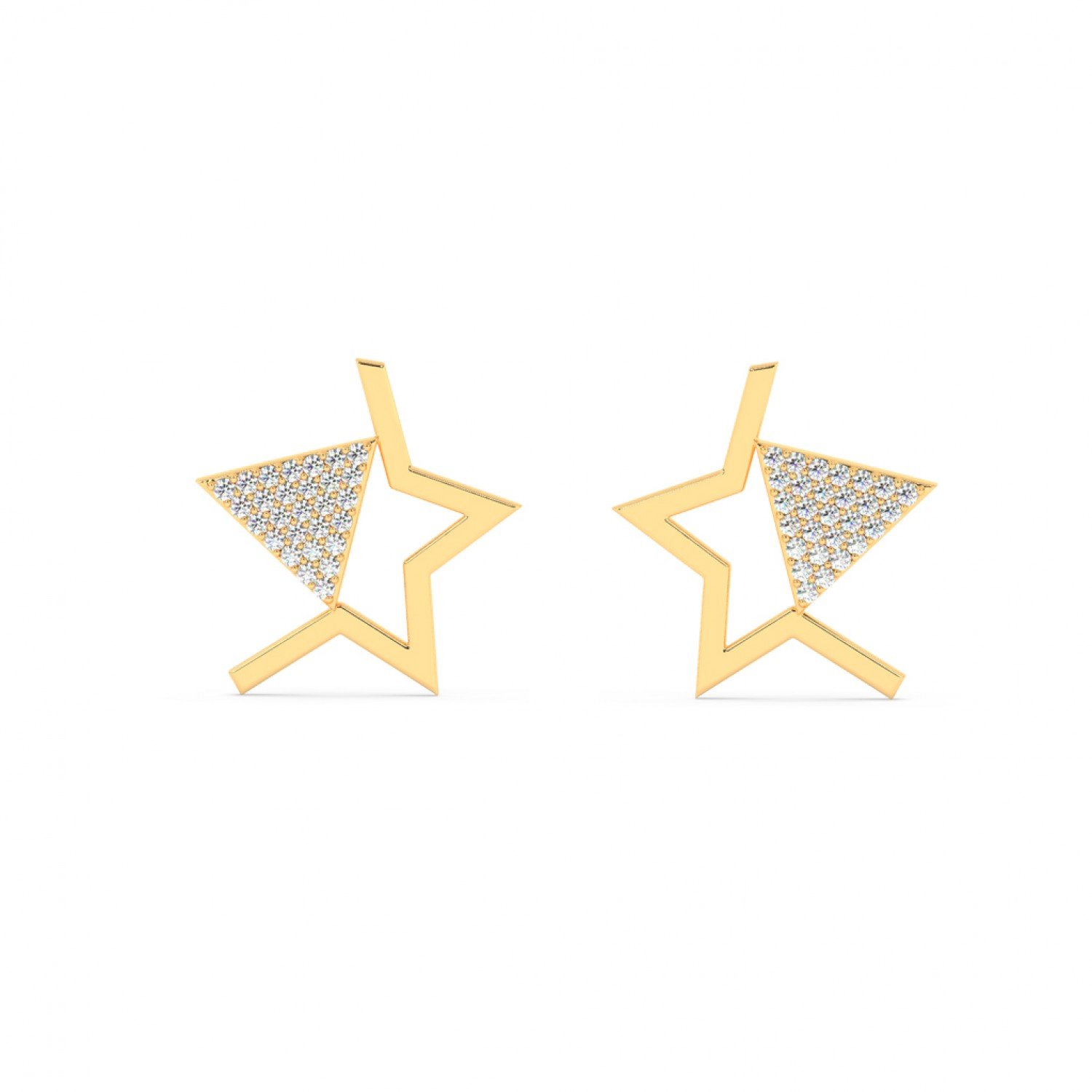 Gold Shining Star Earrings