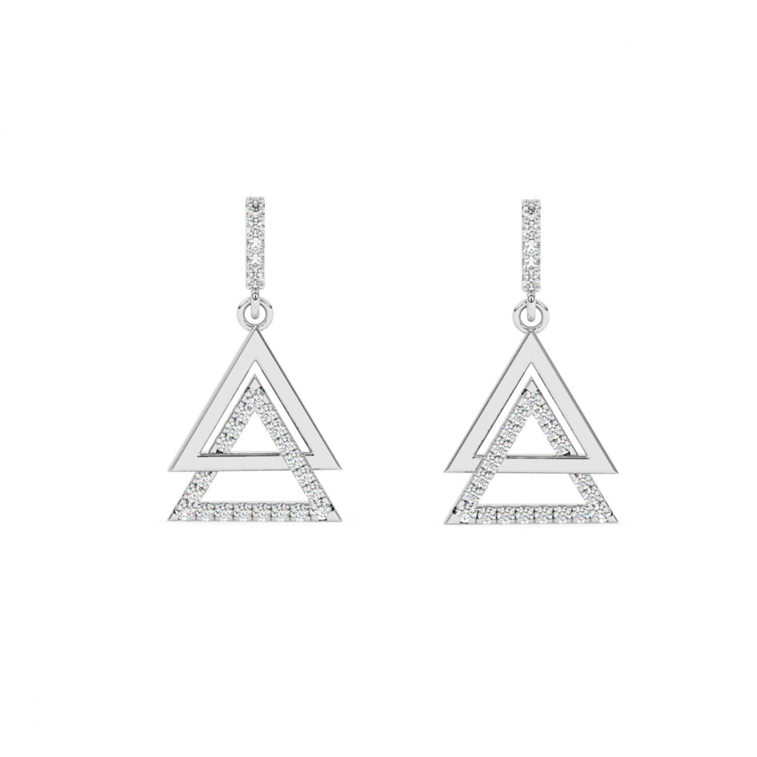 Silver Triangular Drop Earrings Silver Triangular Drop Earrings