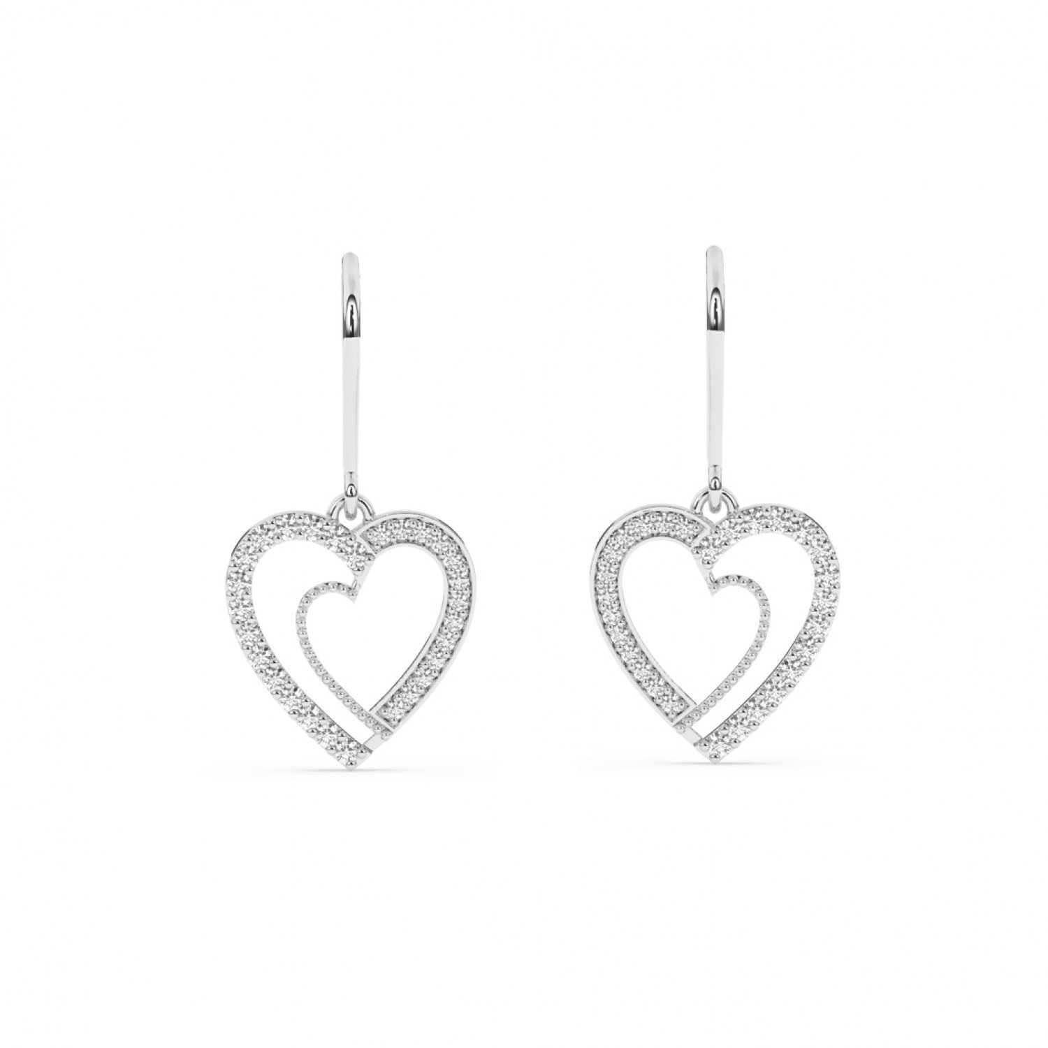 Silver Aeliana Heart Earrings Silver Aeliana Heart Earrings