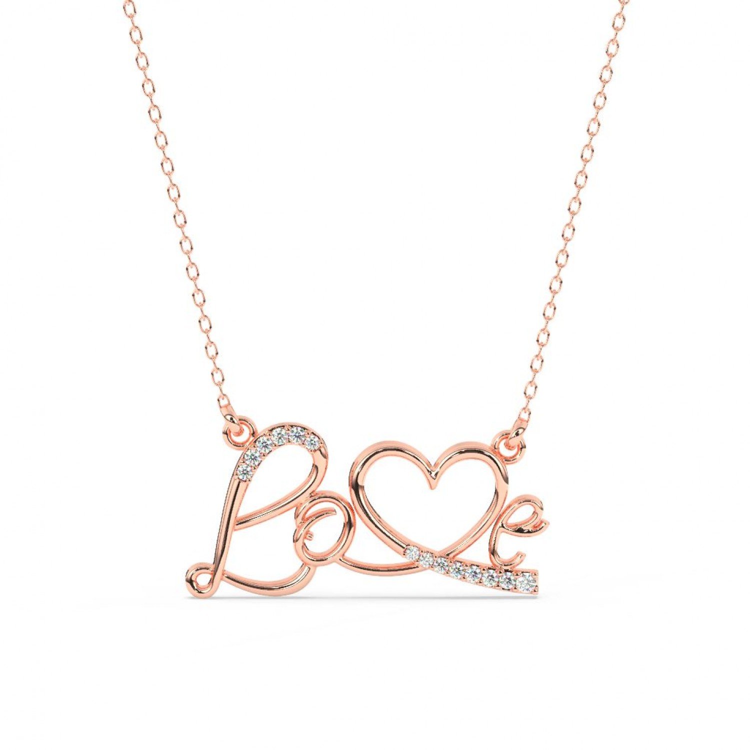 Rose Gold All About Love Necklace Rose Gold All About Love Necklace