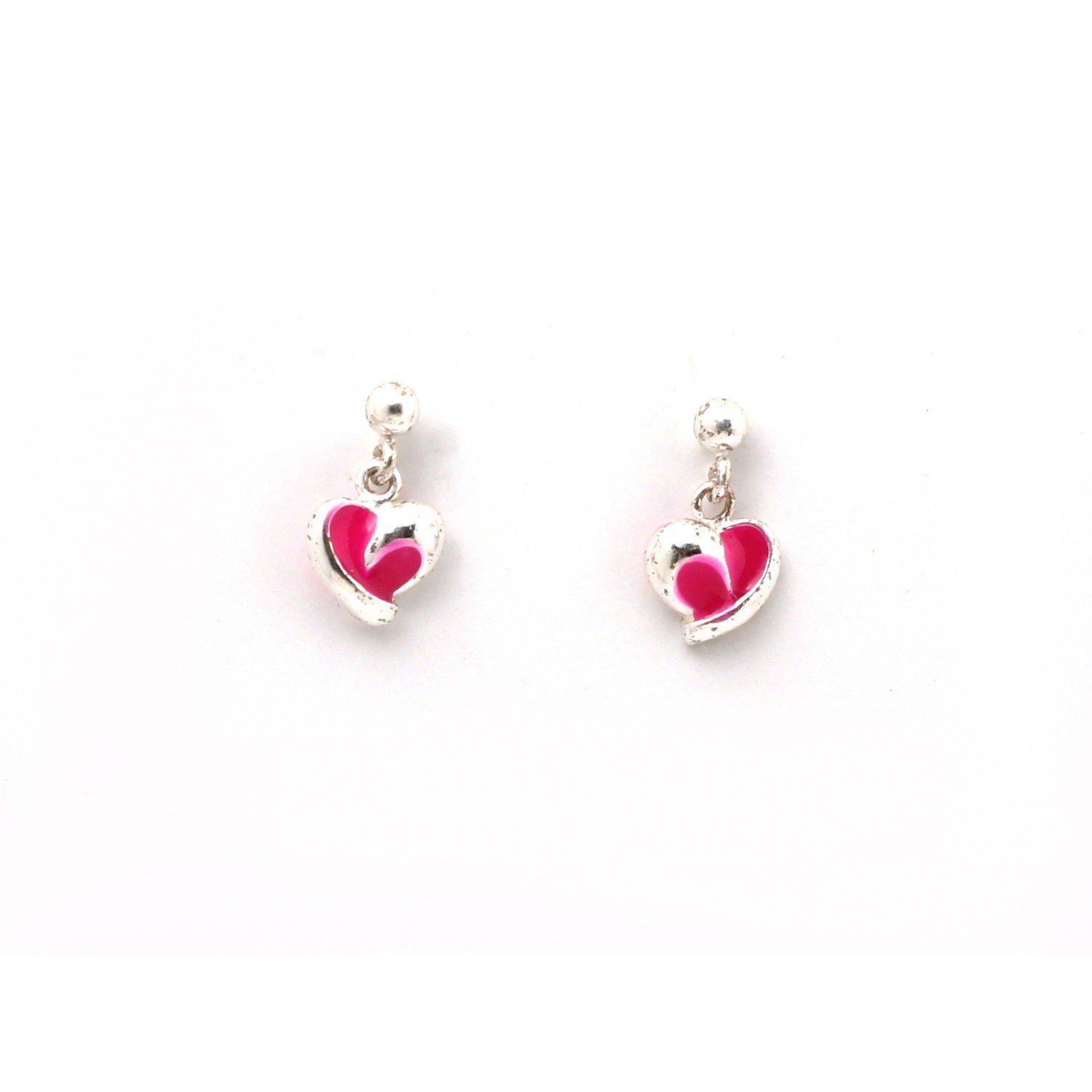 Silver Heart Kids Drop Earrings Silver Heart Kids Drop Earrings