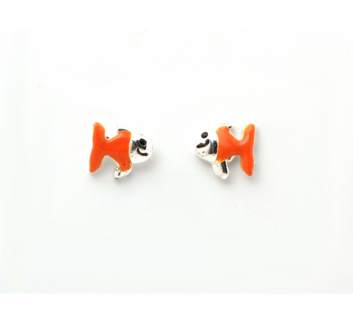 Silver Fish Kids Earrings