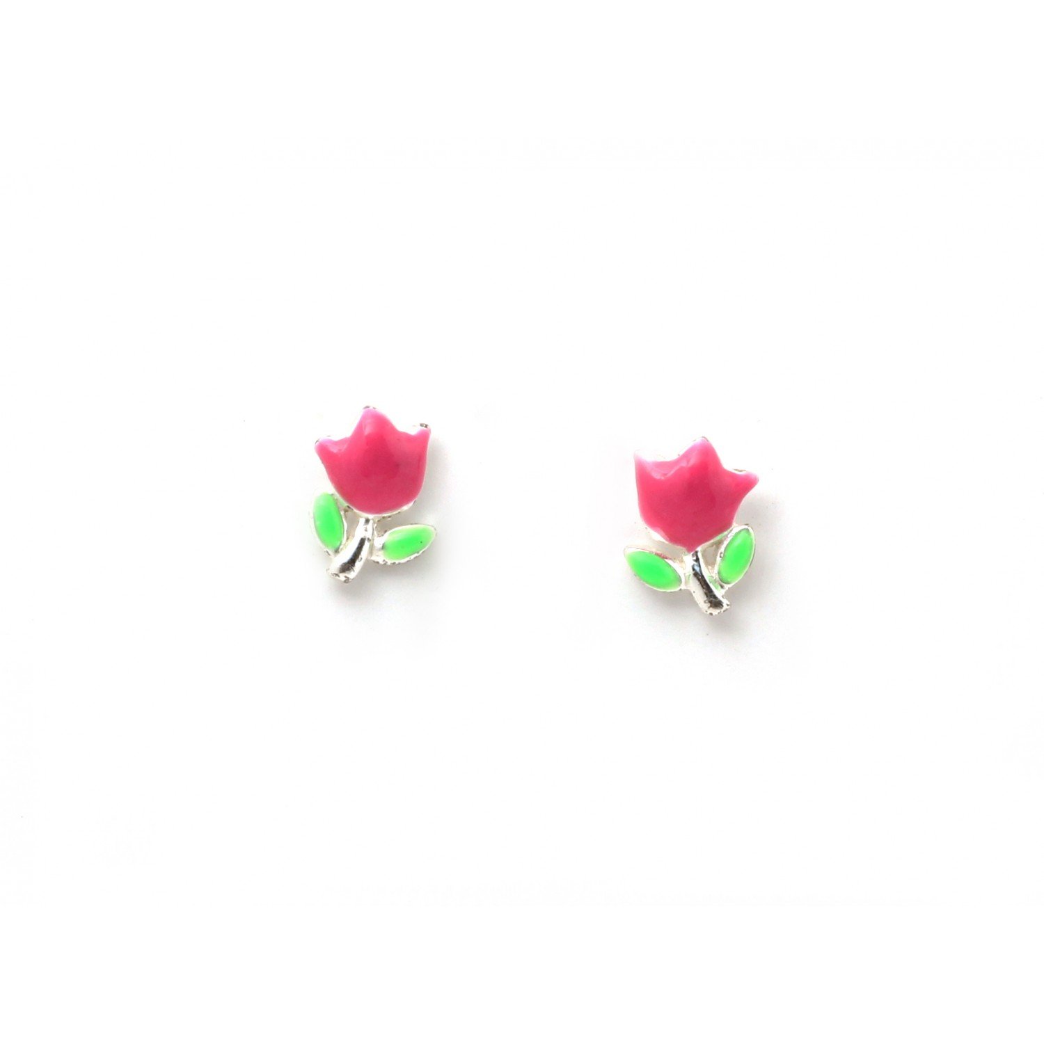 Silver Lotus Flower Kids Earrings Silver Lotus Flower Kids Earrings