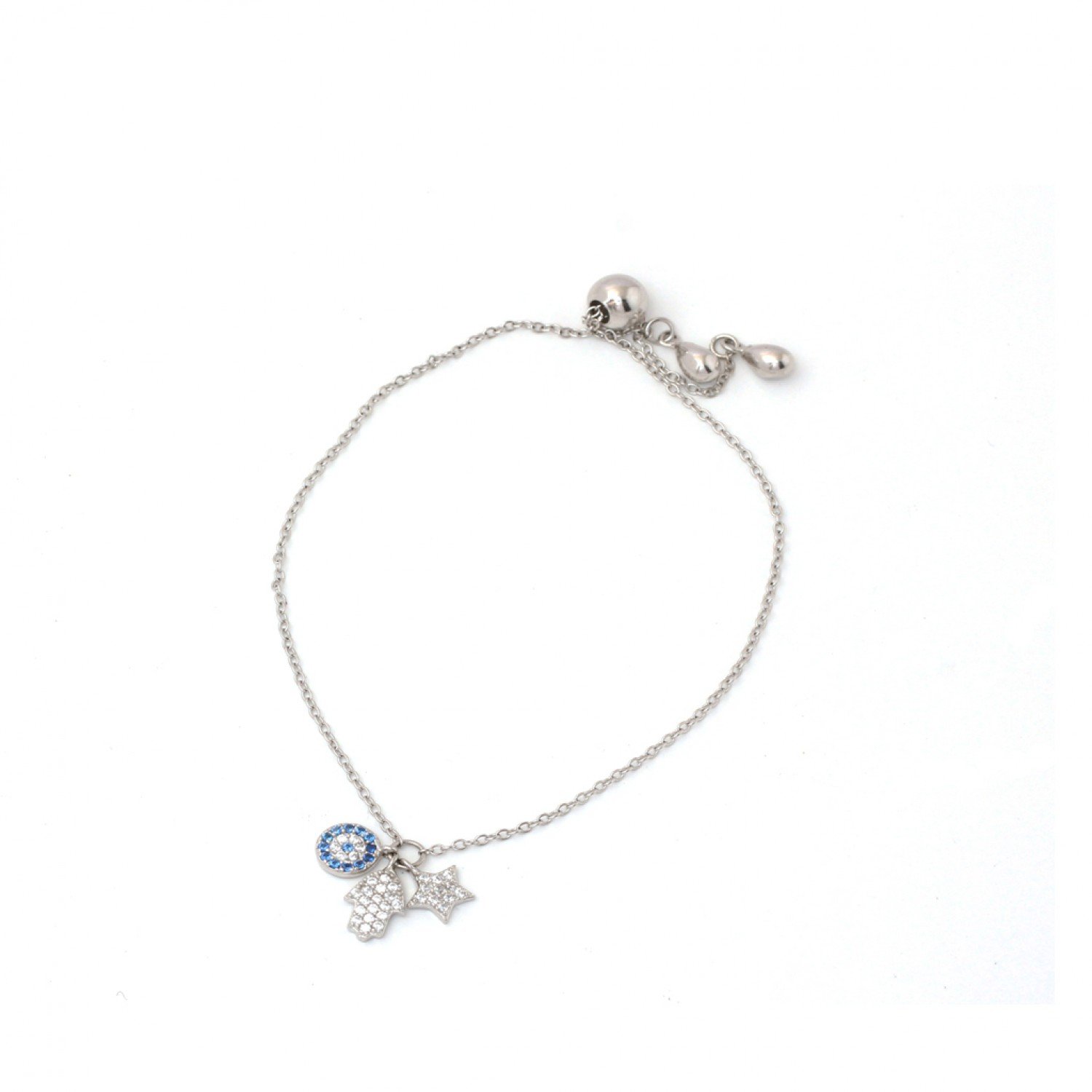 Silver Edden Evil Eye Bracelet Silver Edden Evil Eye Bracelet