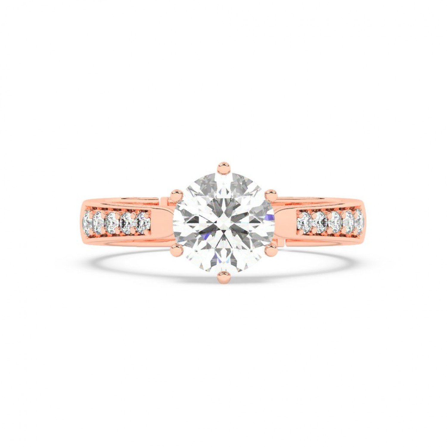 Rose Gold Classic Zircon Solitare Ring Rose Gold Classic Zircon Solitare Ring