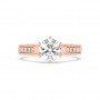 Rose Gold Classic Zircon Solitare Ring