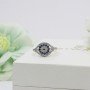 Silver Radiant Blue Stone Studded Evil Eye Ring
