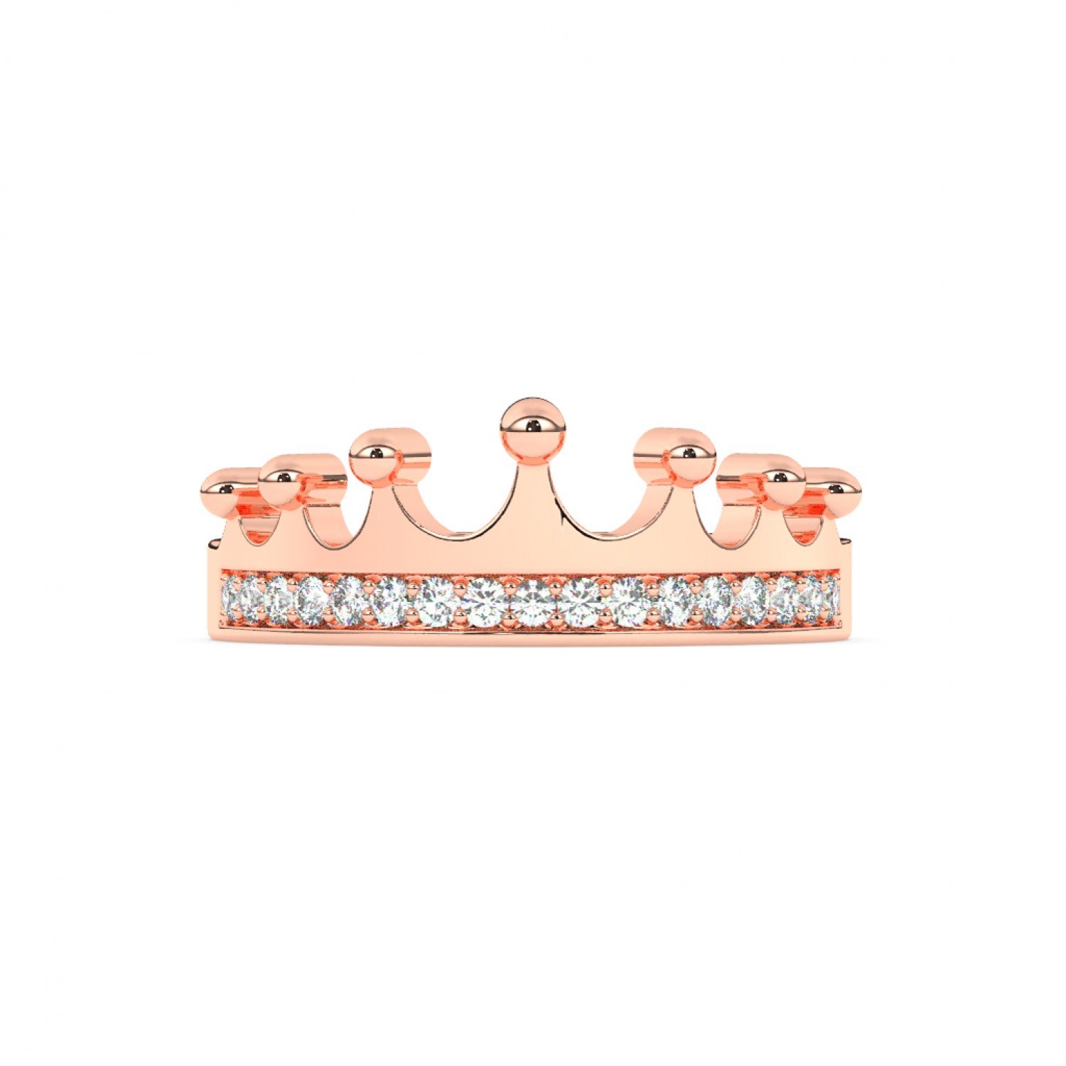 Rose Gold Zircon Crown Ring Rose Gold Zircon Crown Ring