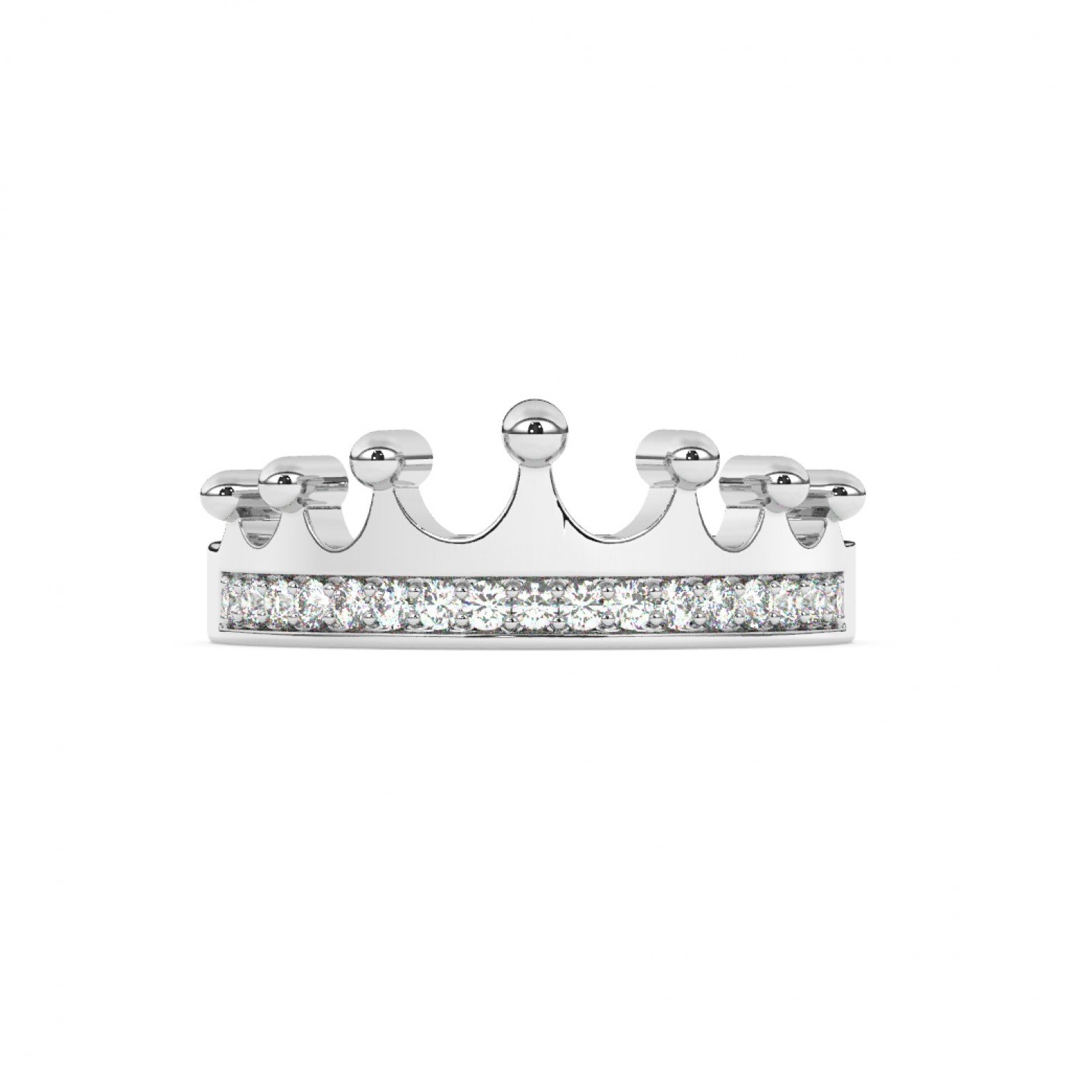 Silver Zircon Crown Ring Silver Zircon Crown Ring