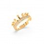 Gold Zircon Crown Ring