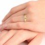 Gold Zircon Crown Ring