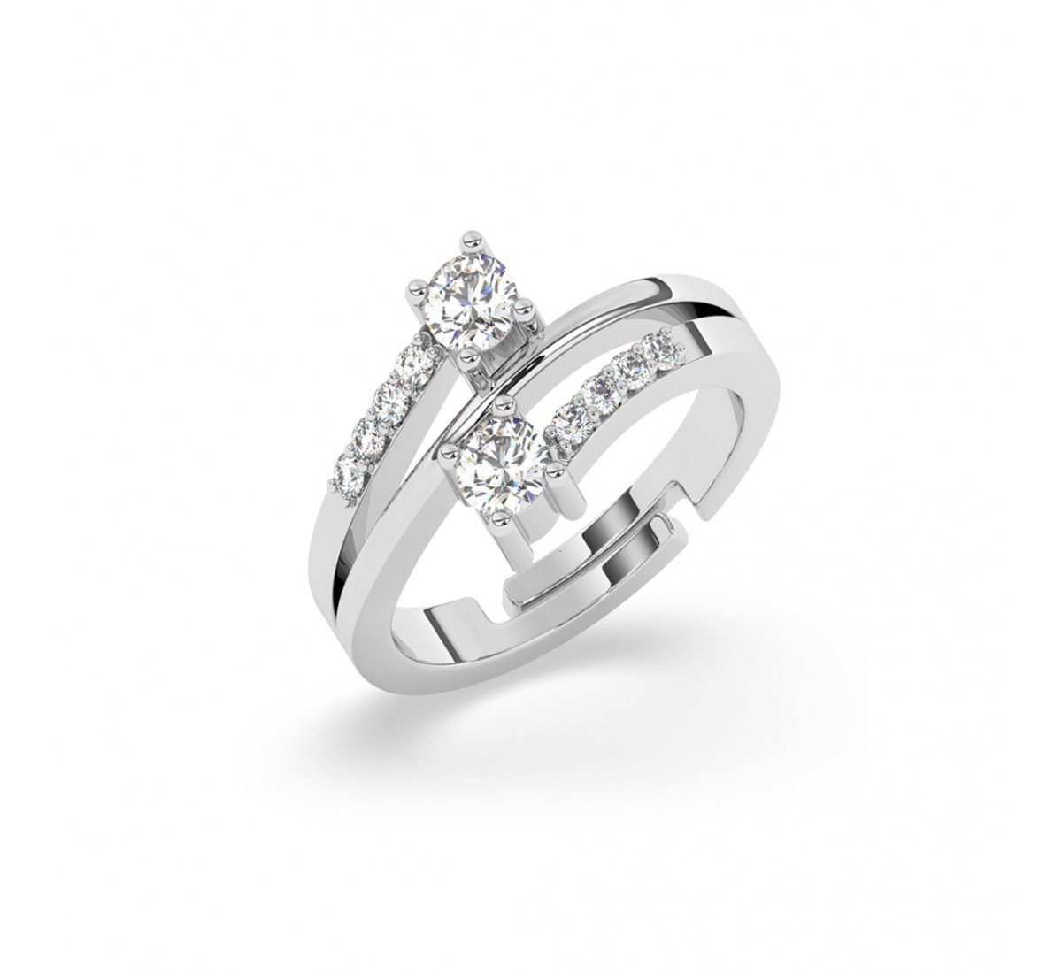 Silver Charm Adjustable Ring