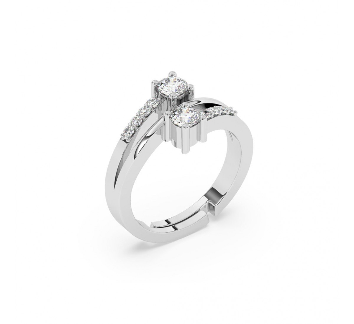Silver Charm Adjustable Ring