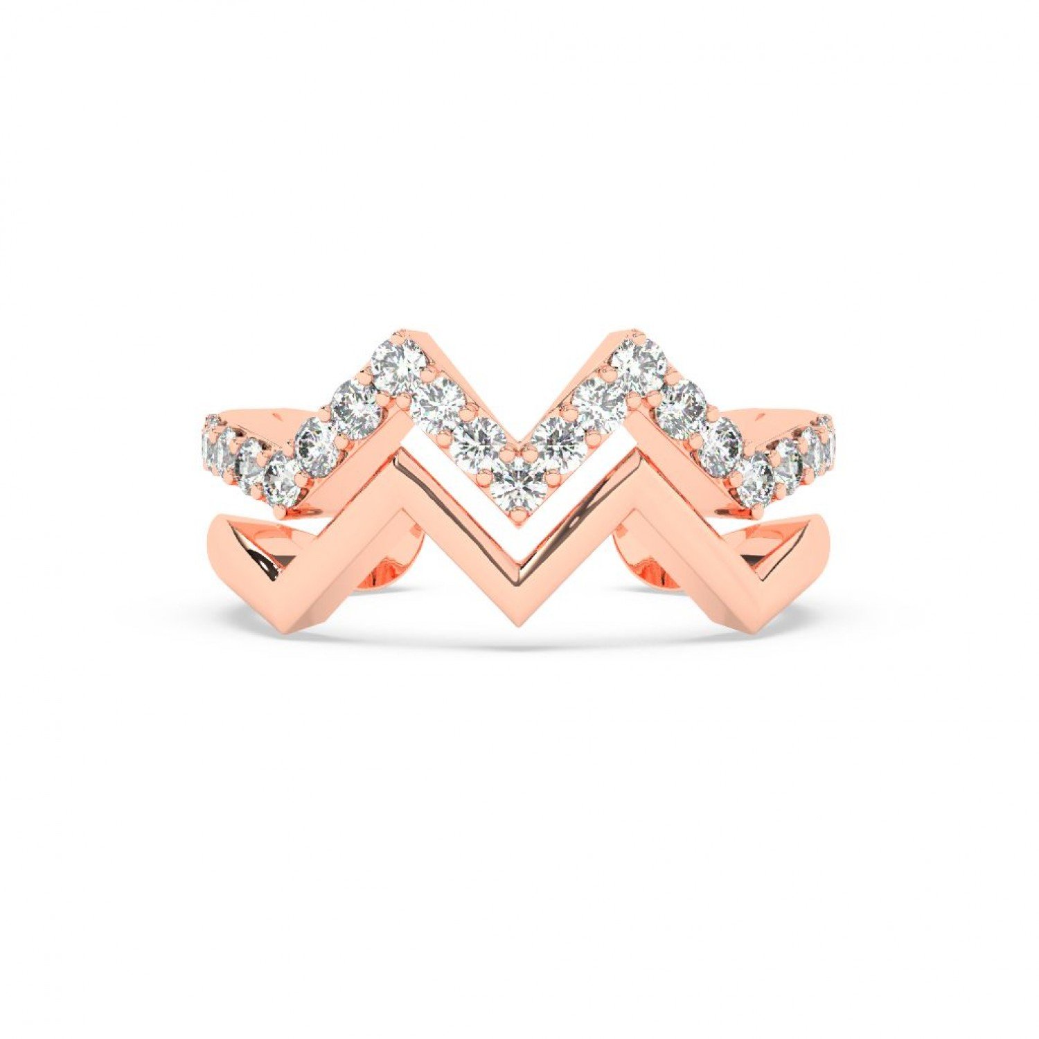 Rose Gold Zig Zag Band Rose Gold Zig Zag Band